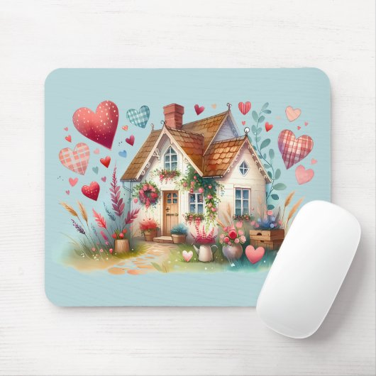 Whimsisches Herzklopftheater Kunst Mousepad (Mit Mouse)