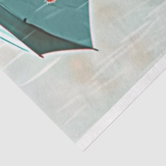 Whimsisches Hippo-Tanzen im Regen Dekoupage Seidenpapier (Ausschnitt)