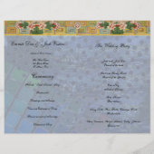 Whimsisches Hochzeitsprogramm Lustig Bunt (Rückseite)