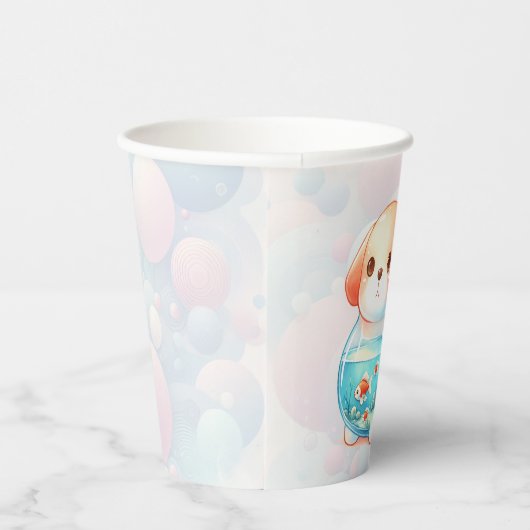 Whimsisches Hundeabenteuer Pappbecher (Rechts)