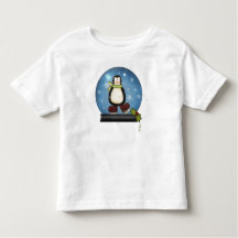 Whimsisches Ice Skaten Pinguin Snowglobe