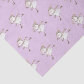 Whimsisches Ice Skaten Snowmen auf Lila Seidenpapier (Detail)