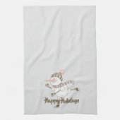 Whimsisches Ice Skaten Snowmen Geschirrtuch (Vertikal)