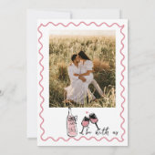 Whimsisches Illustriert | Retro-Hochzeit Einladung (Rückseite)