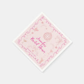 Whimsisches Illustriertes Brautparty Serviette (Ecke)