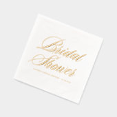 Whimsisches kalligrafisches Brautparty Servietten Mit Folie (Links)