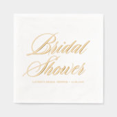 Whimsisches kalligrafisches Brautparty Servietten Mit Folie (Vorderseite)