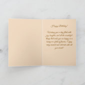 Whimsisches Kaninchen Floral Abstrakt Geburtstag Karte (Innenseite)