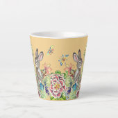 Whimsisches Kaninchen Gold Chinoiserie Bunny Milchtasse (Vorderseite)