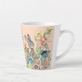 Whimsisches Kaninchen Rosa Chinoiserie Milchtasse (Rechts)