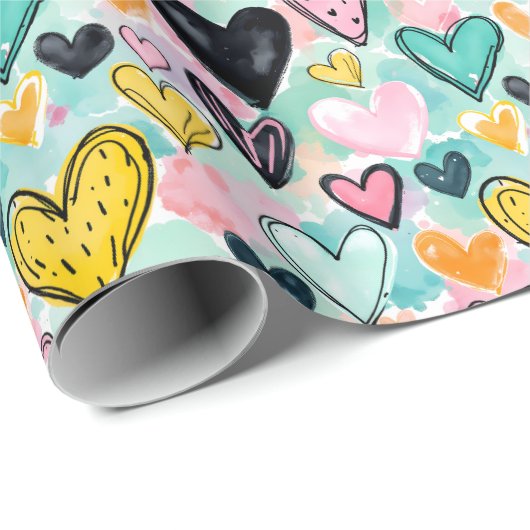 Whimsisches Karton Geschenkpapier (Rolleneckpunkt)