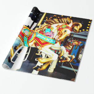 Whimsisches Karussellpferd Geschenkpapier