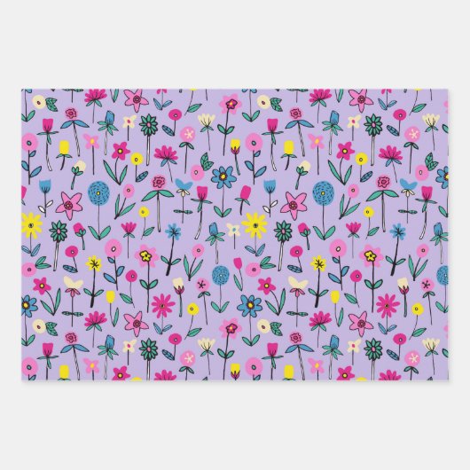 Whimsisches Kids-Muster Geschenkpapier Set (Vorderseite 3)