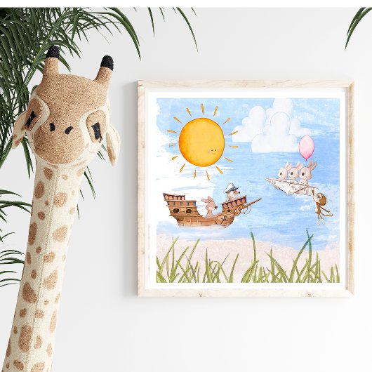 Whimsisches Kinderzimmer Art Poster