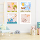 Whimsisches Kinderzimmer Art Poster