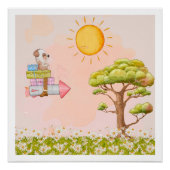 Whimsisches Kinderzimmer Art Poster (Vorderseite)