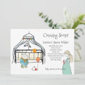 Whimsisches Kinderzimmer und Mama Ankündigung (Stehend Vorderseite)