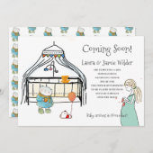 Whimsisches Kinderzimmer und Mama Ankündigung (Vorne/Hinten)