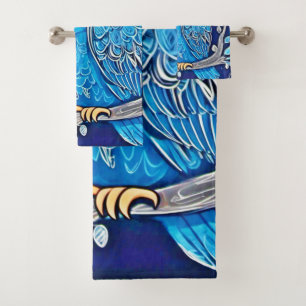 Whimsisches Kreidehuhn Badhandtuch Set