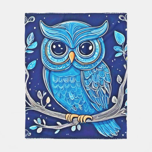 Whimsisches Kreidehuhn Fleecedecke (Vorderseite)