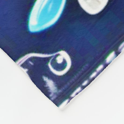 Whimsisches Kreidehuhn Fleecedecke (Ecke)