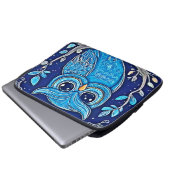 Whimsisches Kreidehuhn Laptopschutzhülle (Vorne Knopf)