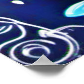 Whimsisches Kreidehuhn Poster (Ecke)