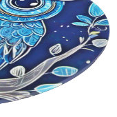 Whimsisches Kreidehuhn Schneidebrett (Ecke)