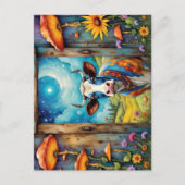 Whimsisches Kuh Dreamscape Postkarte (Vorderseite)