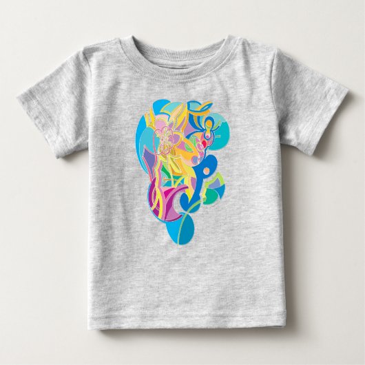 Whimsisches Kunstwerk Baby T-shirt (Vorderseite)