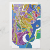 Whimsisches Kunstwerk Briefpapier (Vorne/Hinten)