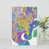 Whimsisches Kunstwerk Briefpapier (Stehend Vorderseite)