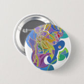 Whimsisches Kunstwerk Button (Vorne & Hinten)