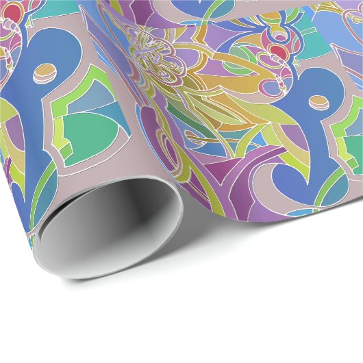 Whimsisches Kunstwerk Geschenkpapier (Rolleneckpunkt)