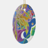 Whimsisches Kunstwerk Keramik Ornament (Rechts)