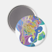 Whimsisches Kunstwerk Magnet (Vorderseite/Rückseite)