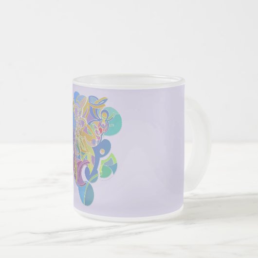 Whimsisches Kunstwerk Mattglastasse (VorderseiteRechts)