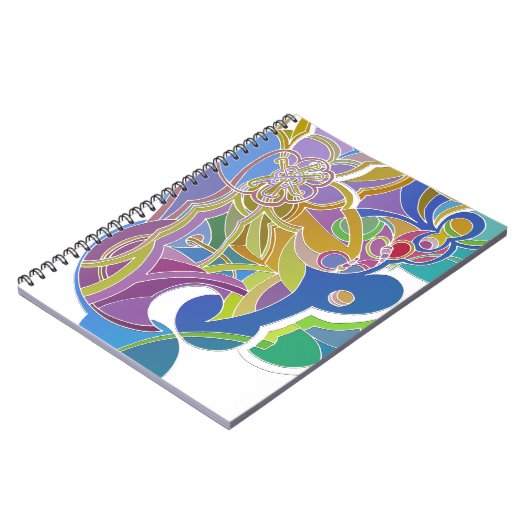 Whimsisches Kunstwerk Notizblock (Linke Seite)