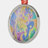 Whimsisches Kunstwerk Ornament Aus Metall (Links)