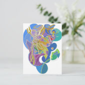Whimsisches Kunstwerk Postkarte (Stehend Vorderseite)
