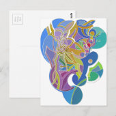 Whimsisches Kunstwerk Postkarte (Vorne/Hinten)