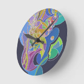 Whimsisches Kunstwerk Runde Wanduhr (Winkel)
