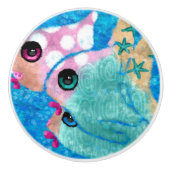 Whimsisches Küstenfischstrand Wassersportzentrum A Keramikknauf (Vorderseite)