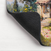 Whimsisches Küstengebiet Hütte Kernstück Mousepad (Ecke)