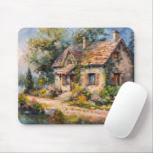 Whimsisches Küstengebiet Hütte Kernstück Mousepad (Mit Mouse)
