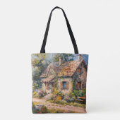 Whimsisches Küstengebiet Hütte Kernstück Tasche (Rückseite)