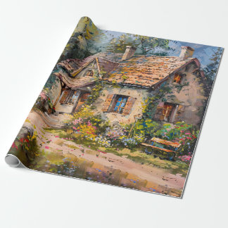 Whimsisches Küstenmeer-Hütte - Kernaussage Geschenkpapier