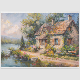 Whimsisches Küstenmeer-Hütte - Kernaussage Seidenpapier