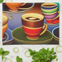 Whimsisches Land der Kaffeekuppen