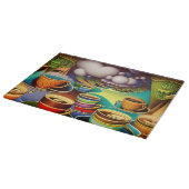 Whimsisches Land der Kaffeekuppen Schneidebrett (Ecke)